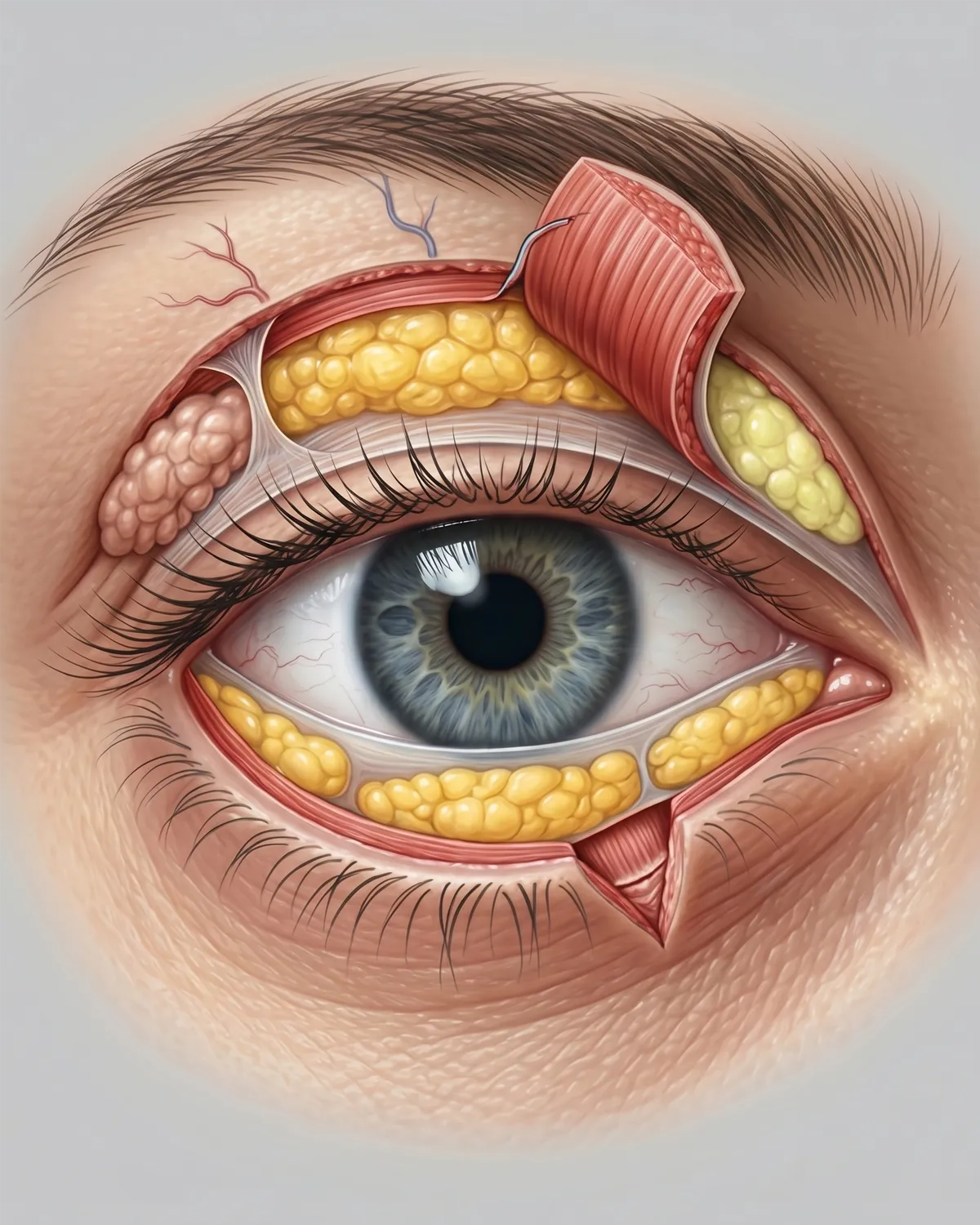 Anatomia della palpebra superiore: orbita e compartimenti adiposi — Dott. Silvestro Caputo