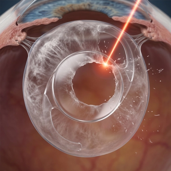 Capsulotomia YAG laser — opacità capsulare dopo cataratta