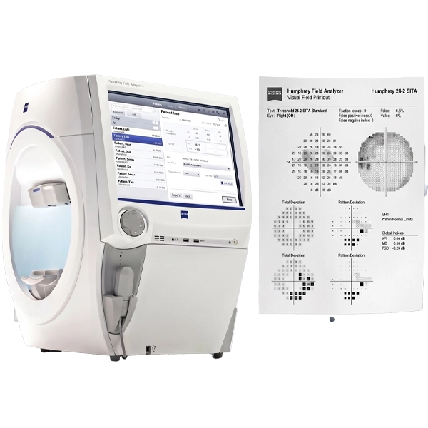 Esame del campo visivo computerizzato — patente, glaucoma, invalidità