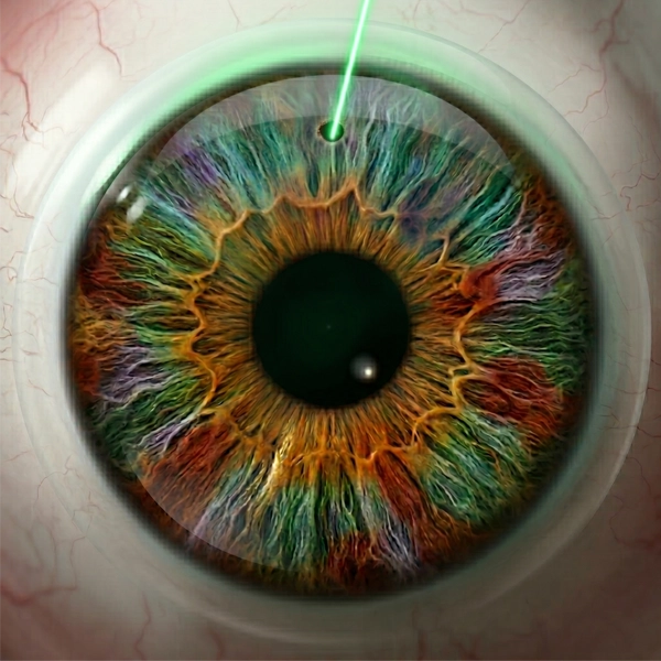 Iridotomia YAG laser — glaucoma acuto, profilassi attacco
