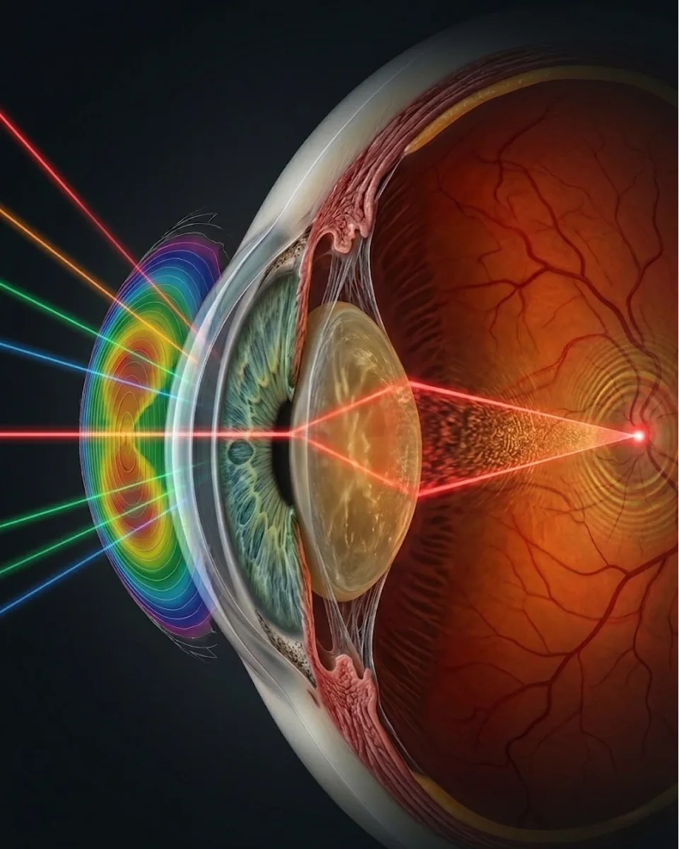 Visita preoperatoria con biometria ottica e calcolo della lente intraoculare