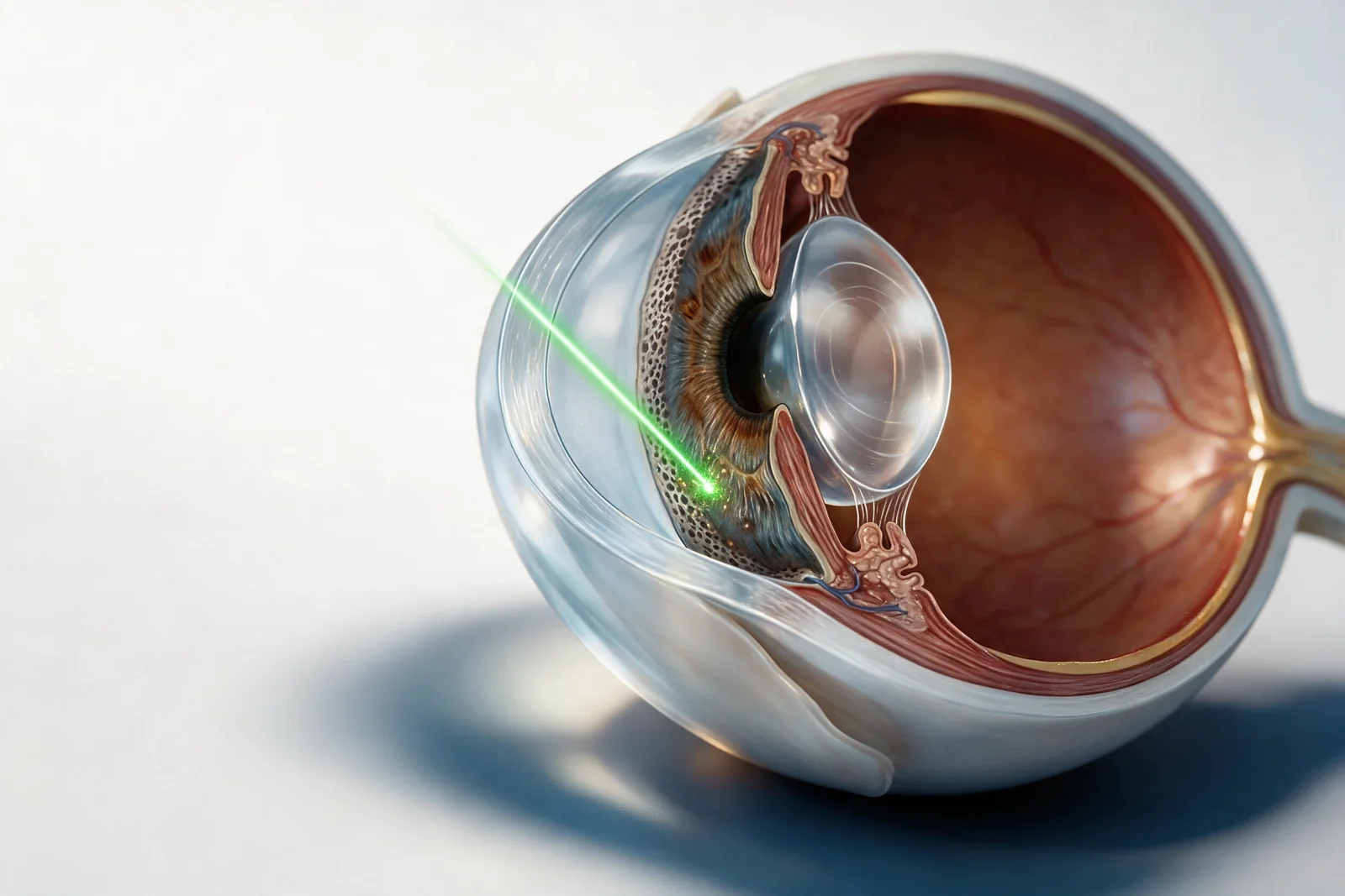 Iridotomia laser per il rischio di chiusura d’angolo